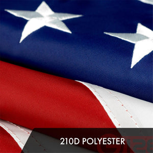 USA American Flag 3x5 Ft 2Pack Embroidered Polyester By G128