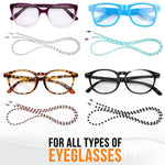 Load image into Gallery viewer, Eye Glasses String Holder Premium Beaded Eyeglass Holders Around Neck 4 Pcs