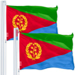 Load image into Gallery viewer, 2 Pack Eritrea Eritrean Flag 3x5 feet Printed 150D Indoor Outdoor Vibrant
