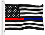 Load image into Gallery viewer, Thin Red and Thin Blue Line Flag 150D Printed Polyester 3x5 Ft
