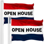 Load image into Gallery viewer, Open House Sign Flag 3x5 Ft 2Pack Printed 150D Polyester

