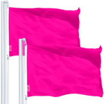 Load image into Gallery viewer, Solid Magenta Color Flag 3x5 Ft 2 Pack Printed 150D Polyester Brass Grommets
