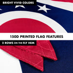 Load image into Gallery viewer, G128 Combo Pack: 6 Feet Tangle Free Spinning Flagpole (Silver) Ohio OH State Flag 3x5 ft Printed 150D Brass Grommets (Flag Included) Aluminum Flag Pole