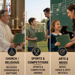 Load image into Gallery viewer, 50 Pack Premium Green Certificate Holders 8.5 x 11 inch Heavyweight 300gsm Cardstock Diploma Holder &amp; Certificate Folder Award Certificate Folders for Graduation with Gold Foil Diploma Cover