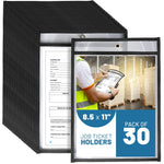Load image into Gallery viewer, 30 Pack 8.5x11 inch Job Ticket Holders Simply Insert and Remove up to 20 Sheets