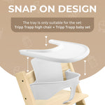 Load image into Gallery viewer, High Chair Tray Compatible with Stokke Trip Trap Chair Glossy Milky Color   Ergonomic Curved Design Accessory   BPA Free Easy to Assemble