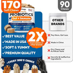 Load image into Gallery viewer, (2 Pack) Probiotics for Dogs   340 Dog Probiotics Chews   Digestive Enzymes &amp; Prebiotics   Support Gut Health Diarrhea Gas &amp; Constipation Relief   Itchy Skin Allergies   Advanced Supplement
