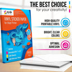 Load image into Gallery viewer, Printable Vinyl Sticker Paper Waterproof Decal for Inkjet Printer 100 Pcs 8.5x11
