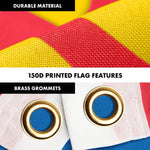 Load image into Gallery viewer, G128 Combo Pack: 6 Ft Tangle Free Aluminum Spinning Flagpole (Black) &amp; Mongolia Mongolian Flag 3x5 Ft, LiteWeave Pro Series Printed 150D Polyester  Pole with Flag Included