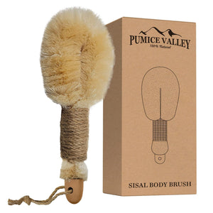 Sisal Dry Body Brush Natural Bristle Exfoliating Brush Body Scrubber for Skincare and Beauty to Improve Blood Circulation Exfoliate Skin Healthy Therapeutics Reduce Cellulite Stop Ingrown Hairs