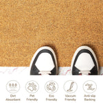 Load image into Gallery viewer, Pack of 2 Welcome Natural Coir Doormats Non Slip PVC Backing Indoor Outdoor Use for Home Office Patio &amp; Entryway Decor Beige 30 x17
