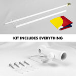 Load image into Gallery viewer, G128 Combo Pack: 5 Ft Tangle Free Aluminum Spinning Flagpole (White) &amp; Colorado CO State Flag 2x3 Ft, ToughWeave Series Embroidered 300D Polyester  Pole with Flag Included