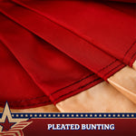 Load image into Gallery viewer, G128  5 Pack: USA Tea Stained Pleated Fan Flag 2x4FT Embroidered Polyester Stars and Stripes