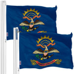 Load image into Gallery viewer, North Dakota ND State Flag 3x5 Ft 2Pack 150D Printed Polyester By G128
