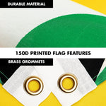 Load image into Gallery viewer, G128 Combo Pack: 6 Ft Tangle Free Aluminum Spinning Flagpole (Black) &amp; Guyana Guyanese Flag 3x5 Ft, LiteWeave Pro Series Printed 150D Polyester  Pole with Flag Included