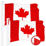 Load image into Gallery viewer, G128 2 Pack: Canada Canadian Flag  2.5x4 Ft  ToughWeave Series Embroidered 210D Polyester  Country Flag, Embroidered Design, Indoor/Outdoor, Vibrant Colors, Brass Grommets