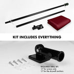 Load image into Gallery viewer, G128 Combo Pack: 6 Feet Tangle Free Spinning Flagpole (Black) Solid Burgundy Flag 3x5 ft Printed 150D Brass Grommets (Flag Included) Aluminum Flag Pole