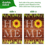 Load image into Gallery viewer, G128 Combo Pack: Garden Flag Stand Black 36 in x 16 in &amp; Garden Flag Everyday Decoration Home Sunflower on Rustic Wood 12x18 DoubleSided Blockout Fabric