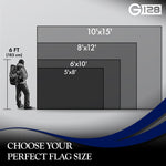 Load image into Gallery viewer, G128 North Carolina State Flag  5x8 Ft  StormFlyer Series Embroidered 220GSM Spun Polyester  Embroidered Design, Indoor/Outdoor, Brass Grommets, Heavy Duty, All Weather