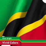 Load image into Gallery viewer, G128 5 Pack: Saint Kitts and Nevis Flag  3x5 Ft  LiteWeave Pro Series Printed 150D Polyester  Country Flag, Indoor/Outdoor, Vibrant Colors, Brass Grommets, Thicker and More Durable Than 100D 75D Polyester