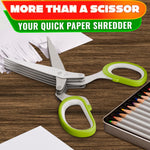 Load image into Gallery viewer, Herb Scissors with 5 Blades and Cover – Stainless Steel Herb Cutter for Fast &amp; Precise Cutting Compact Easy to Store Design – Ergonomic Handle &amp; Cleaning Brush for Quick and Comfortable Kitchen Prep