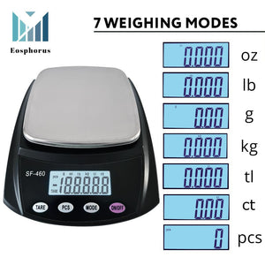 Ounce Carat and Gram Scale 0.01g Accuracy Digital Balance Laboratory Scales Scientific Scale Lab Balance 600g USB Charger and AC DC Adapter Included