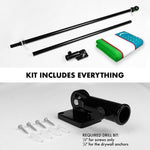 Load image into Gallery viewer, G128 Combo Pack: 6 Ft Tangle Free Spinning Flagpole (Black) &amp; Uzbekistan Flag 3x5 Ft Printed 150D Polyester, Brass Grommets (Flag Included) Aluminum Flag Pole