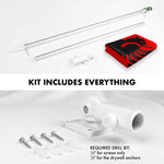 Load image into Gallery viewer, G128 Combo Pack: 6 Feet Tangle Free Spinning Flagpole (Silver) Albania Flag 3x5 ft Printed 150D Brass Grommets (Flag Included) Aluminum Flag Pole