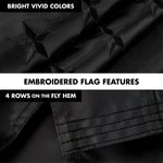 Load image into Gallery viewer, 6 Feet Tangle Free Spinning Flagpole (White) All Black USA American Flag Brass Grommets Embroidered 3x5 ft (Flag Included) Aluminum Flag Pole
