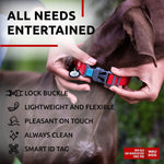 Load image into Gallery viewer, Waterproof Dog Collar Adjustable 12–19 in Neck x 1 in Wide Buckle &amp; QR Tag Red