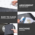 Load image into Gallery viewer, Washable Rabbit Guinea Pig Cage Liners for 2x4 C&amp;C 57x28 inch 2 PCS Easy to Clean Unlike Fleece Absorbent Waterproof &amp; Non Slip Guinea Pig Bedding &amp; Pee Pads &amp; Rabbit Floor Mats
