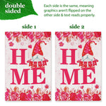 Load image into Gallery viewer, G128 Combo Pack: Garden Flag Stand Black 36 in x 16 in &amp; Garden Flag Happy Valentine's Day Decoration Gnome Holding Love Sign 12x18 DoubleSided Blockout Fabric