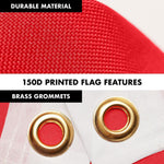 Load image into Gallery viewer, G128 Combo Pack: 6 Ft Tangle Free Spinning Flagpole (White) &amp; Indonesia Flag 3x5 Ft Printed 150D Polyester, Brass Grommets (Flag Included) Aluminum Flag Pole
