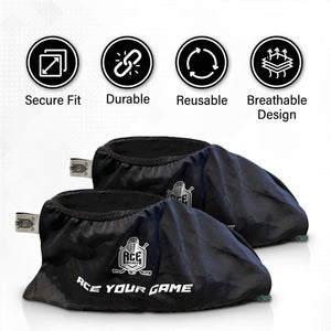 Slide Board Booties for Smooth Gliding (Reusable Washable)   Compatible with All Fitness Hockey Slideboards   Slip Over Shoe Design   One Size Fits All