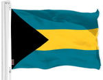 Load image into Gallery viewer, G128 Bahamas Bahamian Flag  3x5 Ft  LiteWeave Pro Series Printed 150D Polyester  Country Flag, Indoor/Outdoor, Vibrant Colors, Brass Grommets, Thicker and More Durable Than 100D 75D Polyester