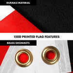 Load image into Gallery viewer, Flag Pole 6FT Silver Tangle Free &amp; Yemen Yemeni Flag 3x5 Ft Combo Printed 150D Polyester By G128