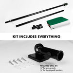 Load image into Gallery viewer, G128  6 Feet Tangle Free Spinning Flagpole (Black) Mexico Brass Grommets Printed 3x5 ft (Flag Included) Aluminum Flag Pole