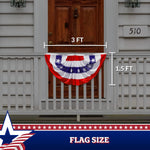 Load image into Gallery viewer, 2 Pack American USA Pleated Fan Flag 1.5x3 Feet DELUXE Bunting Decoration Flags
