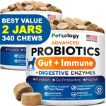 Load image into Gallery viewer, (2 Pack) Probiotics for Dogs   340 Dog Probiotics Chews   Digestive Enzymes &amp; Prebiotics   Support Gut Health Diarrhea Gas &amp; Constipation Relief   Itchy Skin Allergies   Advanced Supplement
