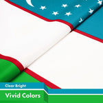 Load image into Gallery viewer, 5 Pack Uzbekistan Flag 3x5 Ft Printed 150D Polyester Country Flag Vibrant
