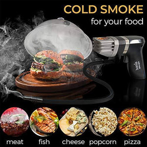 Smoking Gun Wood Smoke Infuser Birner PRO Extended Kit 12 PCS Flavor Blaster Smoker Machine with Accessories and Wood