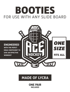 Slide Board Booties for Smooth Gliding (Reusable Washable)   Compatible with All Fitness Hockey Slide Boards   Slip Over Shoe Design   One Size Fits All