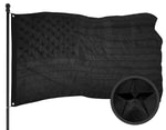 Load image into Gallery viewer, G128  All Black American USA US Flag 3x5 ft Embroidered Stars Sewn Stripes Brass Grommets