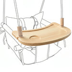 Load image into Gallery viewer, Wooden Tray for Canvas Baby Swing Hanging Chair Accessory Natural Wood Montessori Play Table for Babies &amp; Toddlers Detachable Safety Design for Indoor Canvas Toddler Swing