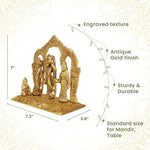 Load image into Gallery viewer, The Fine Living Co. Ram Darbar Includes Rama Sita Laxman Hanuman Murti Idol Statue Gold Plated Figurine for Home Temple Pooja Room Decor Living Room Altar Spiritual Decor
