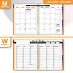 Load image into Gallery viewer, 2026 Appointment Book &amp; Planner  6.5 x 8.5 inch Large Yellow Tabbed Daily Hourly Weekly Planner Schedule Book 30 Minute time Slots Business &amp; Personal Planner Jan 2026 Dec 2026
