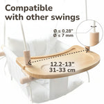 Load image into Gallery viewer, Wooden Tray for Canvas Baby Swing Hanging Chair Accessory Natural Wood Montessori Play Table for Babies &amp; Toddlers Detachable Safety Design for Indoor Canvas Toddler Swing