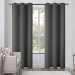 Load image into Gallery viewer, 2 Panels Blackout Curtains for Bedroom with Grommet 42x84 inch Dark Grey
