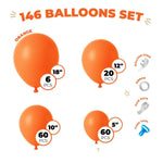 Load image into Gallery viewer, Balloon Garland Arch Kit 146 Pcs Orange Balloons for Baby Shower Birthday Gender Reveal Wedding Party DIY Kit