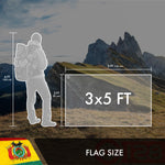Load image into Gallery viewer, G128 Bolivia (Bolivian) Flag  3x5 feet  Double Sided Embroidered 210D Indoor/Outdoor, Brass Grommets, Heavy Duty Polyester